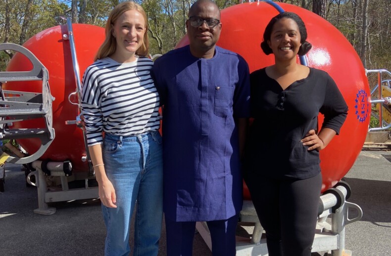 Kirsty McQuaid, Olsuola Adeoye & Sheena Talma at a deep-sea leadership summit.